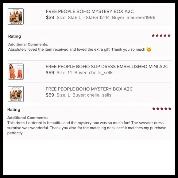 FREE PEOPLE BOHO MYSTERY BOX A2C - Picture 6 of 16